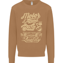 Motor Legend Biker Motorbike Motorcycle Mens Sweatshirt Jumper Caramel Latte