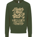 Motor Legend Biker Motorbike Motorcycle Mens Sweatshirt Jumper Forest Green
