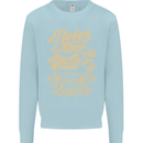 Motor Legend Biker Motorbike Motorcycle Mens Sweatshirt Jumper Light Blue