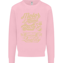 Motor Legend Biker Motorbike Motorcycle Mens Sweatshirt Jumper Light Pink