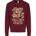 Motor Legend Biker Motorbike Motorcycle Mens Sweatshirt Jumper Maroon