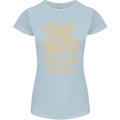 Motor Legend Biker Motorbike Motorcycle Womens Petite Cut T-Shirt Light Blue