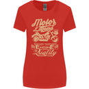 Motor Legend Biker Motorbike Motorcycle Womens Wider Cut T-Shirt Red