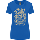 Motor Legend Biker Motorbike Motorcycle Womens Wider Cut T-Shirt Royal Blue