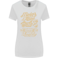 Motor Legend Biker Motorbike Motorcycle Womens Wider Cut T-Shirt White
