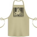 Motorbike Barcode Biker Motorcycle Cotton Apron 100% Organic Khaki