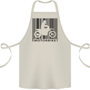 Motorbike Barcode Biker Motorcycle Cotton Apron 100% Organic Natural