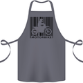 Motorbike Barcode Biker Motorcycle Cotton Apron 100% Organic Steel