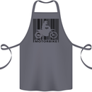 Motorbike Barcode Biker Motorcycle Cotton Apron 100% Organic Steel
