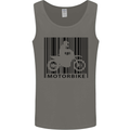 Motorbike Barcode Biker Motorcycle Mens Vest Tank Top Charcoal