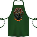 Motorbike Chopper Rebels Bikers Beers Cotton Apron 100% Organic Forest Green