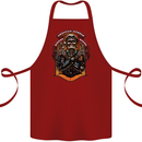 Motorbike Chopper Rebels Bikers Beers Cotton Apron 100% Organic Maroon