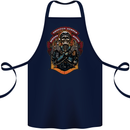 Motorbike Chopper Rebels Bikers Beers Cotton Apron 100% Organic Navy Blue
