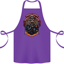 Motorbike Chopper Rebels Bikers Beers Cotton Apron 100% Organic Purple