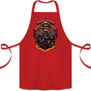 Motorbike Chopper Rebels Bikers Beers Cotton Apron 100% Organic Red