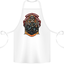 Motorbike Chopper Rebels Bikers Beers Cotton Apron 100% Organic White