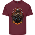 Motorbike Chopper Rebels Bikers Beers Mens Cotton T-Shirt Tee Top Maroon