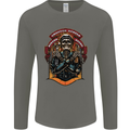 Motorbike Chopper Rebels Bikers Beers Mens Long Sleeve T-Shirt Charcoal