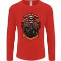 Motorbike Chopper Rebels Bikers Beers Mens Long Sleeve T-Shirt Red