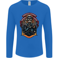 Motorbike Chopper Rebels Bikers Beers Mens Long Sleeve T-Shirt Royal Blue