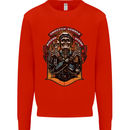 Motorbike Chopper Rebels Bikers Beers Mens Sweatshirt Jumper Bright Red