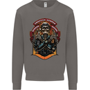 Motorbike Chopper Rebels Bikers Beers Mens Sweatshirt Jumper Charcoal