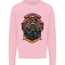 Motorbike Chopper Rebels Bikers Beers Mens Sweatshirt Jumper Light Pink