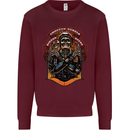 Motorbike Chopper Rebels Bikers Beers Mens Sweatshirt Jumper Maroon