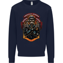 Motorbike Chopper Rebels Bikers Beers Mens Sweatshirt Jumper Navy Blue