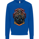 Motorbike Chopper Rebels Bikers Beers Mens Sweatshirt Jumper Royal Blue