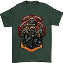 Motorbike Chopper Rebels Bikers Beers Mens T-Shirt 100% Cotton Forest Green