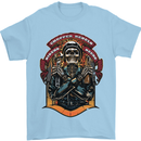 Motorbike Chopper Rebels Bikers Beers Mens T-Shirt 100% Cotton Light Blue