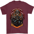Motorbike Chopper Rebels Bikers Beers Mens T-Shirt 100% Cotton Maroon