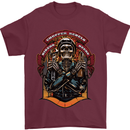 Motorbike Chopper Rebels Bikers Beers Mens T-Shirt 100% Cotton Maroon