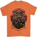 Motorbike Chopper Rebels Bikers Beers Mens T-Shirt 100% Cotton Orange