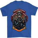 Motorbike Chopper Rebels Bikers Beers Mens T-Shirt 100% Cotton Royal Blue