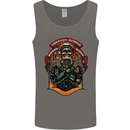 Motorbike Chopper Rebels Bikers Beers Mens Vest Tank Top Charcoal