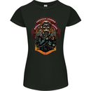 Motorbike Chopper Rebels Bikers Beers Womens Petite Cut T-Shirt Black