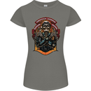 Motorbike Chopper Rebels Bikers Beers Womens Petite Cut T-Shirt Charcoal