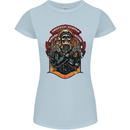 Motorbike Chopper Rebels Bikers Beers Womens Petite Cut T-Shirt Light Blue