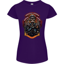 Motorbike Chopper Rebels Bikers Beers Womens Petite Cut T-Shirt Purple