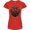 Motorbike Chopper Rebels Bikers Beers Womens Petite Cut T-Shirt Red