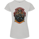 Motorbike Chopper Rebels Bikers Beers Womens Petite Cut T-Shirt Sports Grey