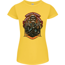 Motorbike Chopper Rebels Bikers Beers Womens Petite Cut T-Shirt Yellow