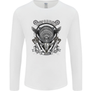 Motorbike Club Motorcycle Biker Mens Long Sleeve T-Shirt White
