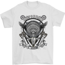 Motorbike Club Motorcycle Biker Mens T-Shirt Cotton Gildan White