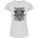 Motorbike Club Motorcycle Biker Womens Petite Cut T-Shirt White