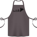 Motorbike Evolution Funny Biker Motorcycle Cotton Apron 100% Organic Dark Grey
