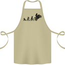 Motorbike Evolution Funny Biker Motorcycle Cotton Apron 100% Organic Khaki