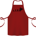 Motorbike Evolution Funny Biker Motorcycle Cotton Apron 100% Organic Maroon
